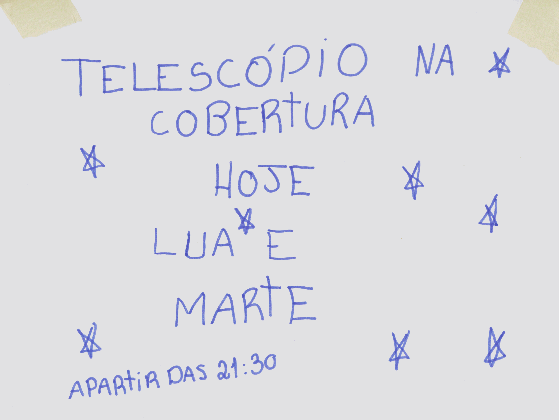 Cartaz feito pela minha filha, Maria